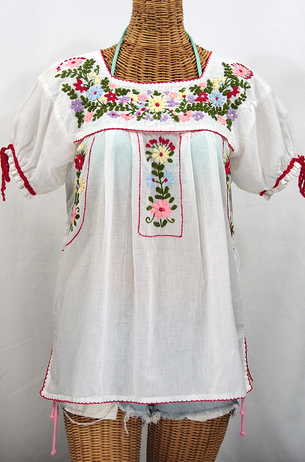 authentic mexican embroidered blouse