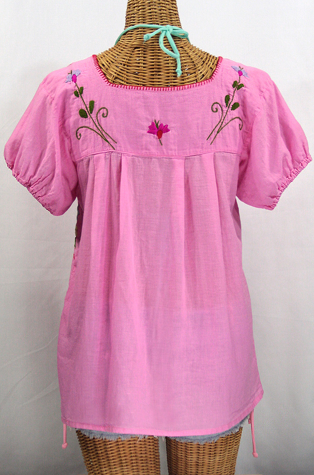 "La Belleza" Mexican Blouse -Bubblegum