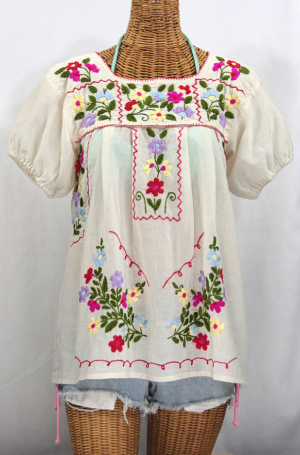 "La Belleza" Mexican Blouse -Off White