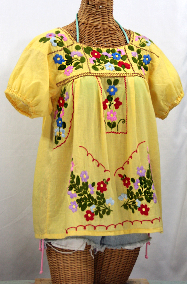 "La Belleza" Mexican Blouse -Yellow