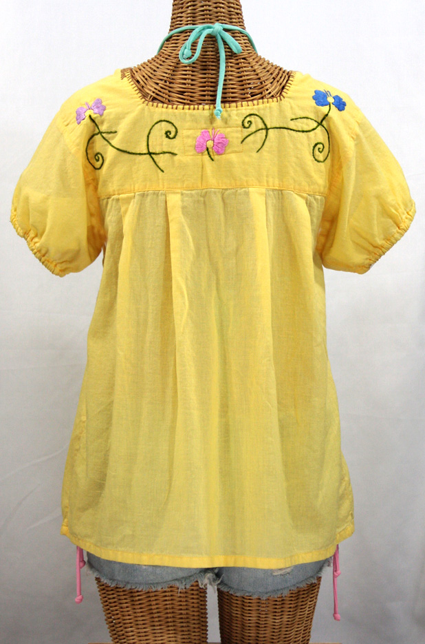 "La Belleza" Mexican Blouse -Yellow