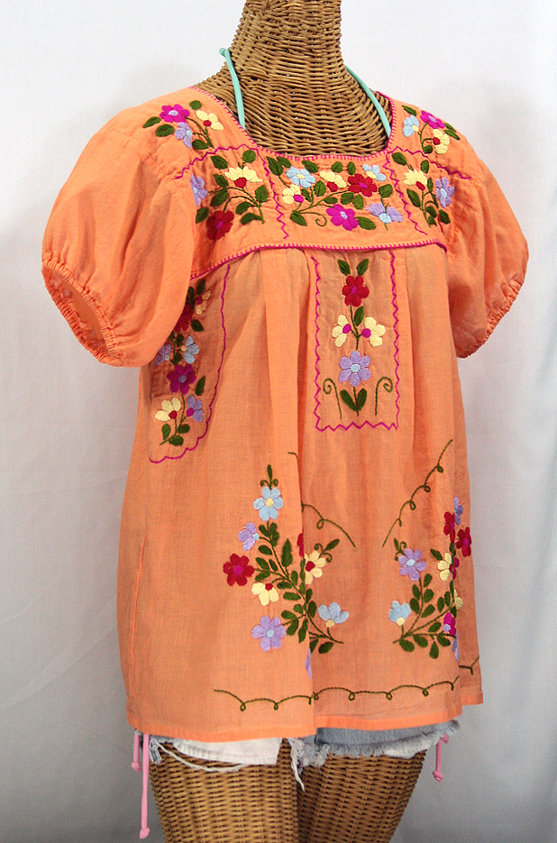 "La Belleza" Mexican Blouse - Orange Cream