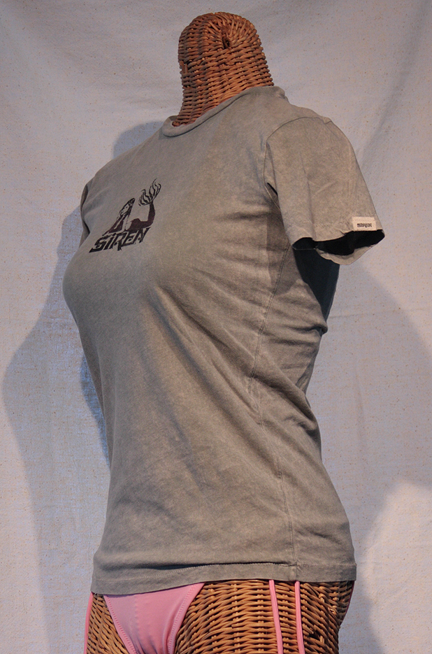 Siren Maiden Logo Vintage Tee: Concrete