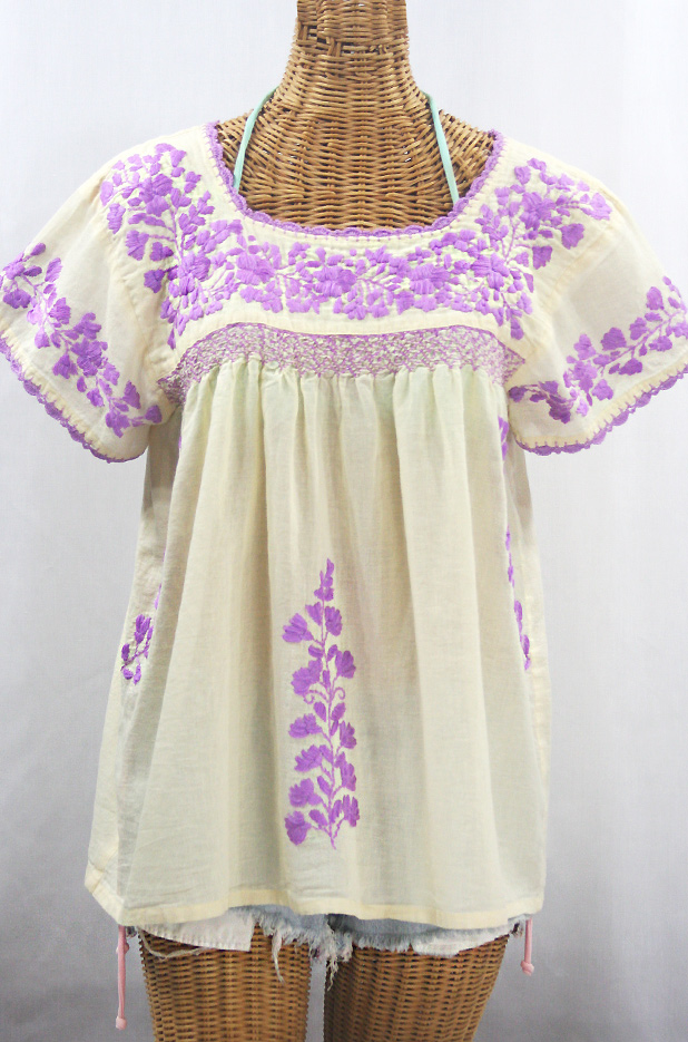Purple peasant blouse outlet