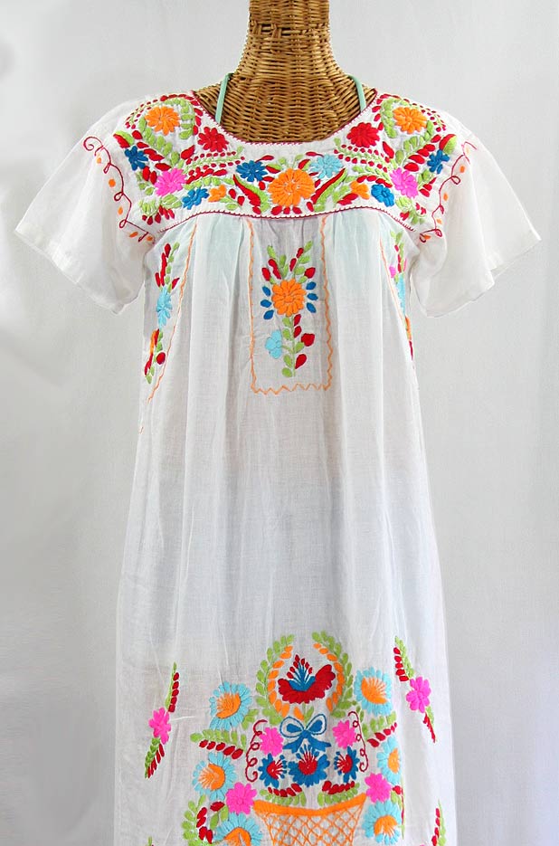 white embroidered dress maxi