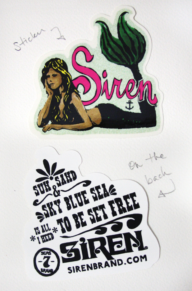 Siren Mermaid Logo Sticker