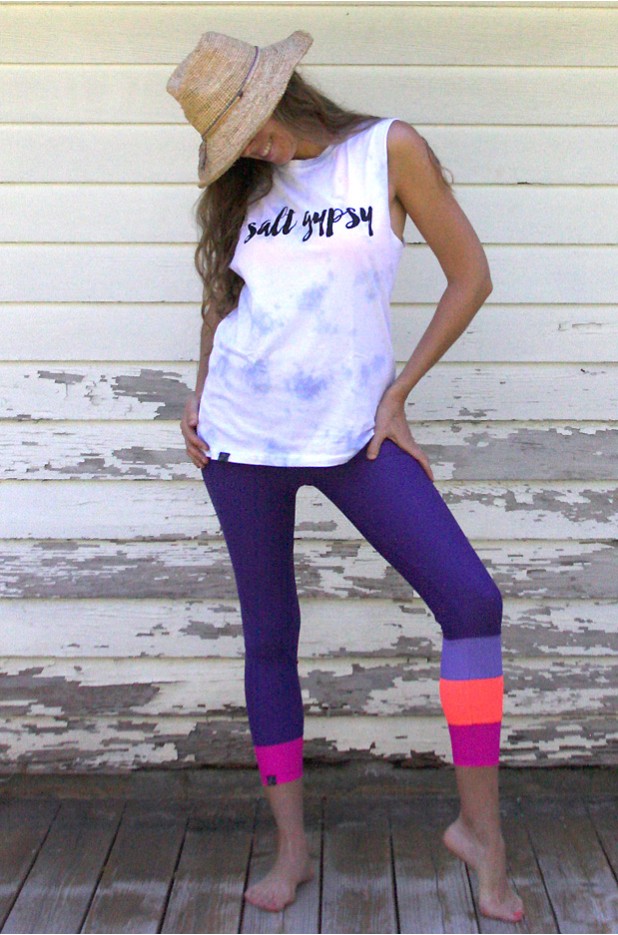 SIREN x Salt Gypsy Surf SUP Yoga Leggings - Grape Colada