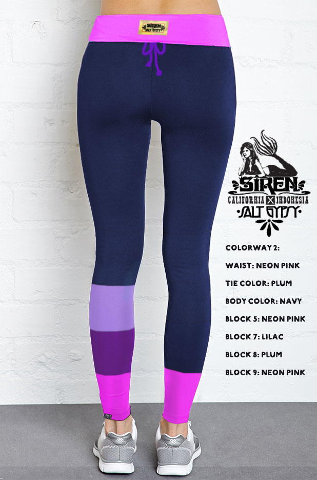 SIREN x Salt Gypsy Surf SUP Yoga Leggings - Magenta Melon