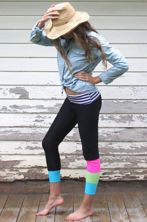 SIREN x Salt Gypsy Surf Leggings in Neon Black