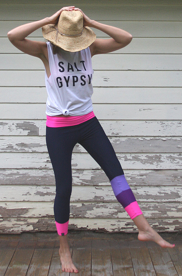 SIREN x Salt Gypsy Surf SUP Yoga Leggings - Magenta Melon