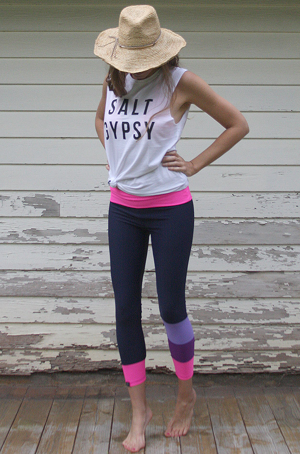 SIREN x Salt Gypsy Surf SUP Yoga Leggings - Magenta Melon