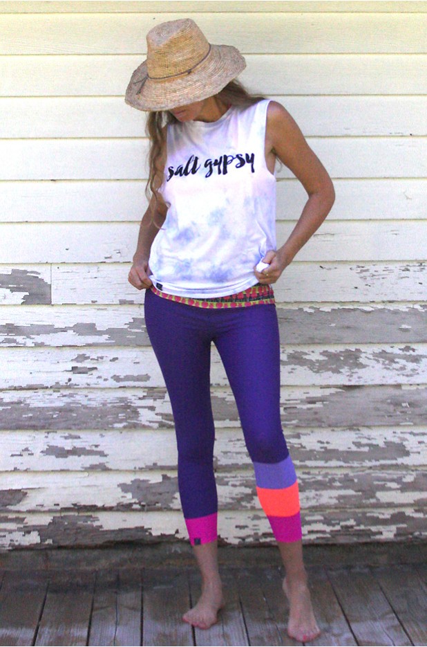 SIREN x Salt Gypsy Surf SUP Yoga Leggings - Grape Colada