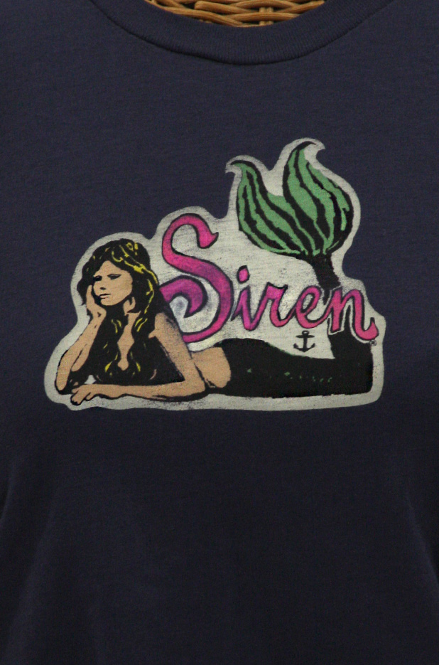 Siren Surf Mermaid Logo T-shirt: Midnight Blue
