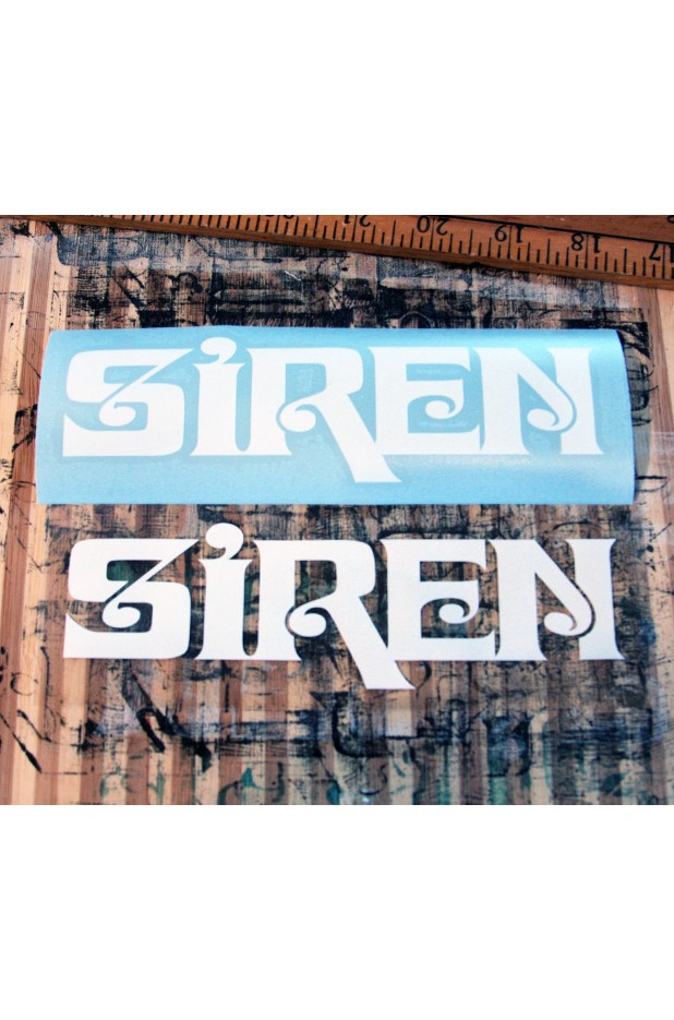 Siren Block Logo Die Cut Decal