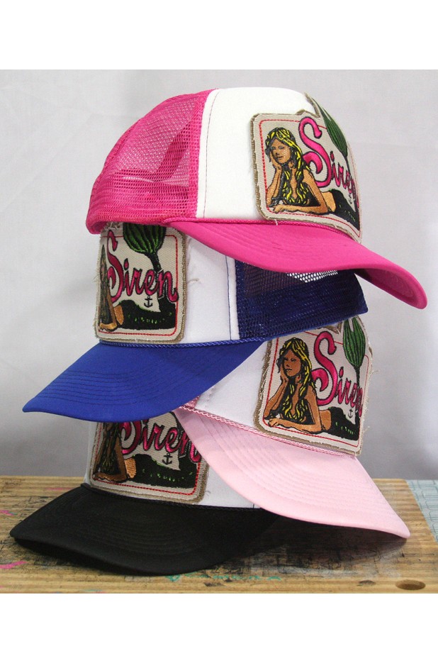 Trucker's Hat with Siren's Mermaid Logo Patch