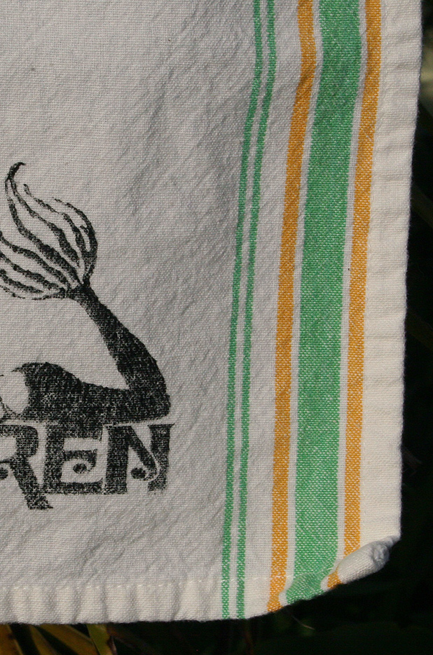 Siren Garden Stripe Tea Towel