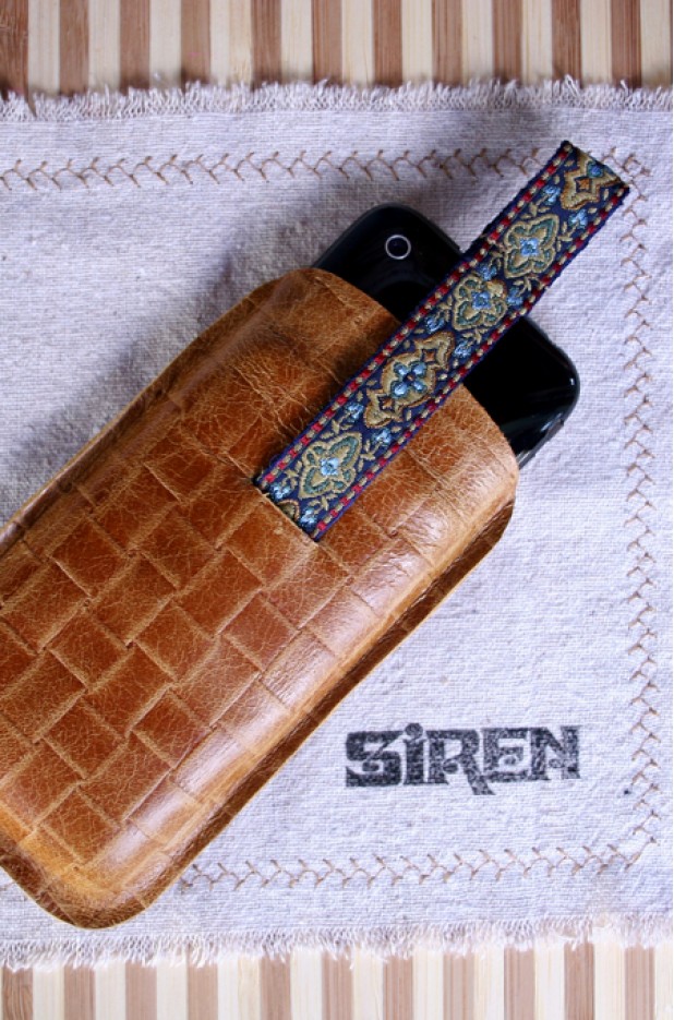 Leather "Basket Weave" iPhone 3G/S Case